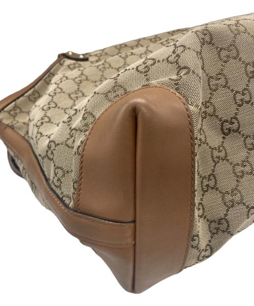 GUCCI（グッチ）GUCCI (グッチ) ポーチ付トートバッグ ブラウンの古着・服飾アイテム