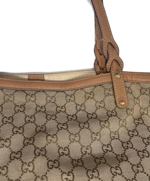 GUCCI（グッチ）GUCCI (グッチ) ポーチ付トートバッグ ブラウンの古着・服飾アイテム