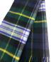 JOHNSTONS OF ELGIN (ジョンストンズオブエルガン) チェック柄カシミヤマフラー ブラック×グリーン：7000円