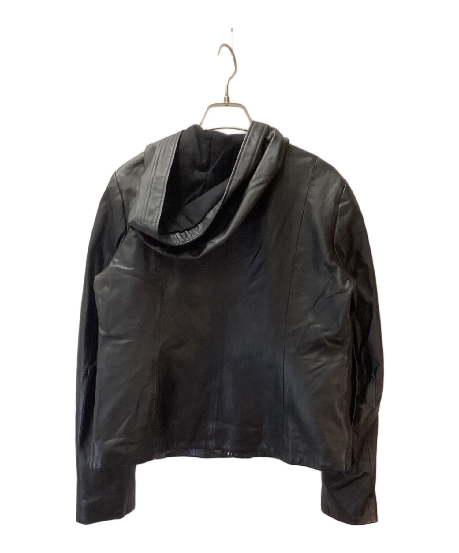 Theory フード付きレザージャケット ブラック theory (セオリー) フード付レザージャケット ブラック サイズ:P