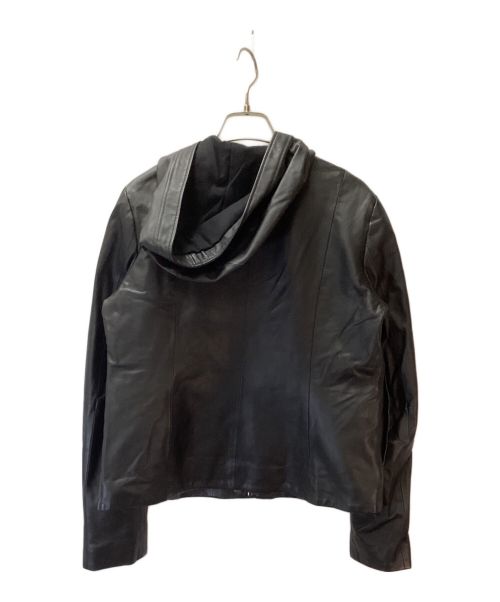 theory（セオリー）theory (セオリー) フード付レザージャケット ブラック サイズ:Pの古着・服飾アイテム