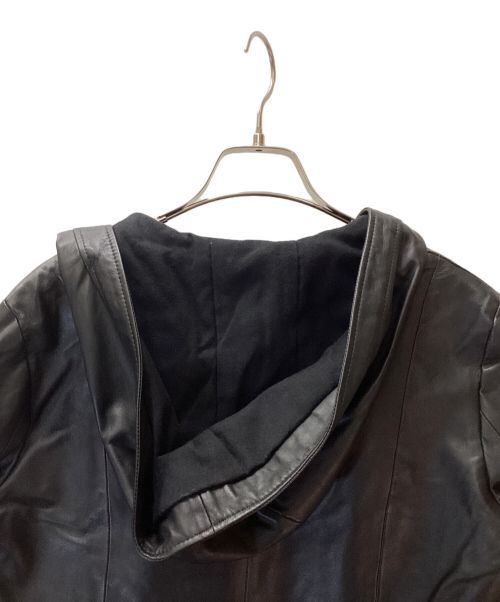 theory（セオリー）theory (セオリー) フード付レザージャケット ブラック サイズ:Pの古着・服飾アイテム