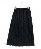 ISSEY MIYAKEイッセイミヤケ）の古着「シワ加工スカート」｜ブラック