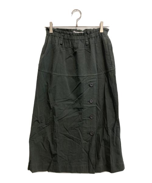 ISSEY MIYAKE（イッセイミヤケ）ISSEY MIYAKE (イッセイミヤケ) 製品染めスカート オリーブ サイズ:SIZE Mの古着・服飾アイテム