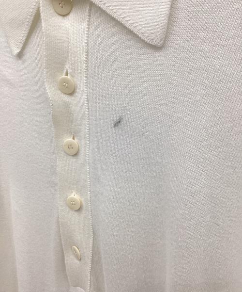 ISSEY MIYAKE（イッセイミヤケ）ISSEY MIYAKE (イッセイミヤケ) ニットポロシャツ ホワイト サイズ:Ⅿの古着・服飾アイテム