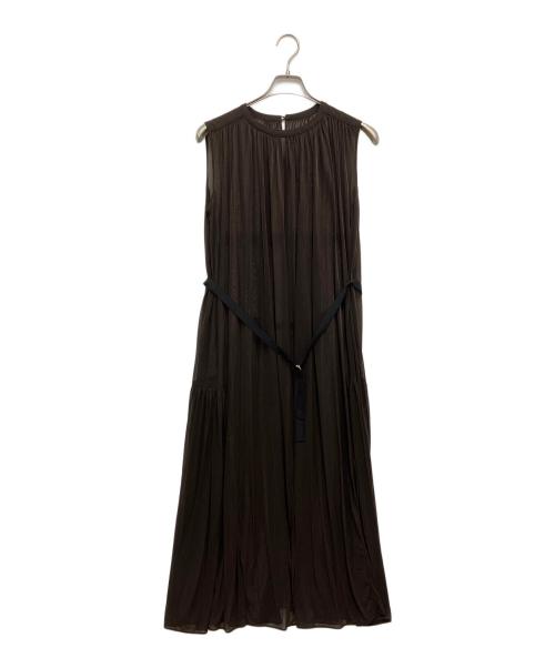 allureville（アルアバイル）allureville (アルアバイル) エスパンディギャザーワンピース ブラウン サイズ:2の古着・服飾アイテム