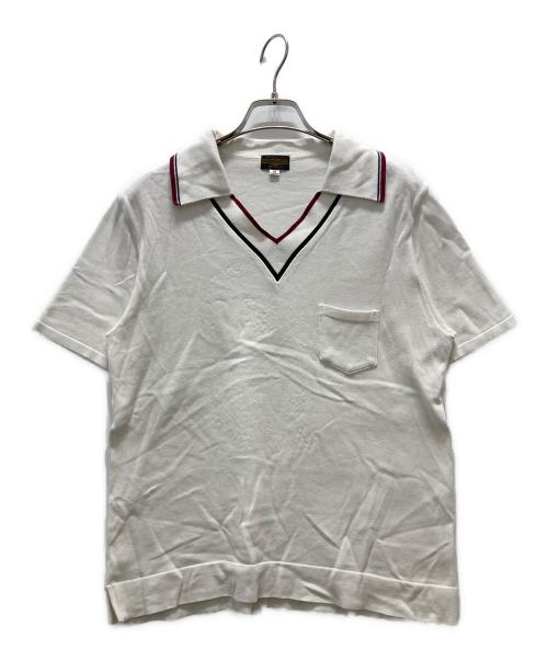 BUTCHER PRODUCTS（ブッチャープロダクツ）BUTCHER PRODUCTS (ブッチャープロダクツ) ポロニット ホワイト サイズ:40の古着・服飾アイテム