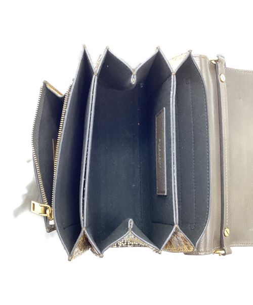 GIVENCHY（ジバンシィ）GIVENCHY (ジバンシィ) GV3 Small Python Crossbody Bag ブラウンの古着・服飾アイテム