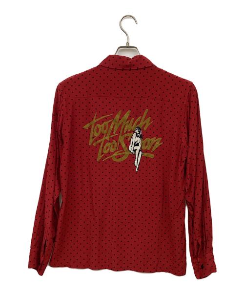 Hysteric Glamour（ヒステリックグラマー）Hysteric Glamour (ヒステリックグラマー) ドットシャツ レッド サイズ:Sの古着・服飾アイテム