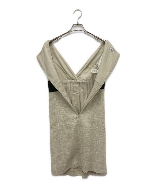 MOSCHINO CHEAP AND CHIC（モスキーノ チープアンドシック）MOSCHINO CHEAP AND CHIC (モスキーノ チープアンドシック) リネンブレンドワンピースドレス ベージュ サイズ:38の古着・服飾アイテム