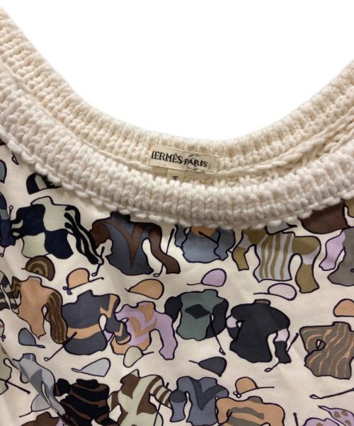 HERMES（エルメス）HERMES (エルメス) ノースリーブニット ホワイト サイズ:Mの古着・服飾アイテム