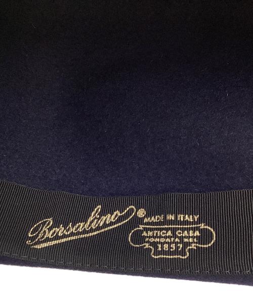 BORSALINO（ボルサリーノ）BORSALINO (ボルサリーノ) ハット ネイビー サイズ:60の古着・服飾アイテム