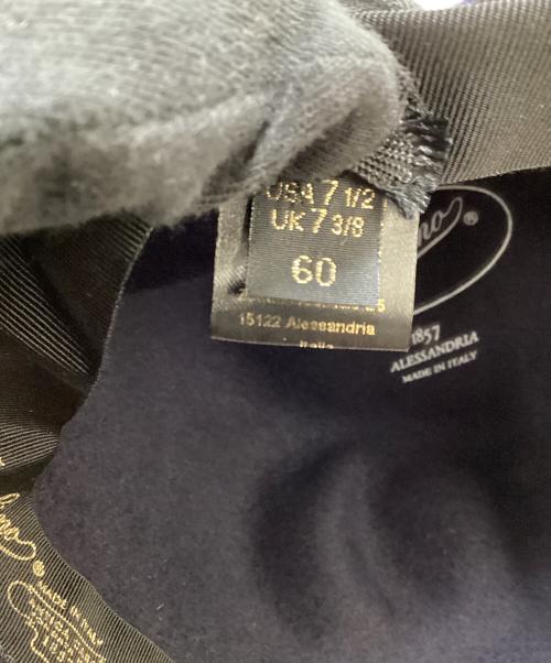 BORSALINO（ボルサリーノ）BORSALINO (ボルサリーノ) ハット ネイビー サイズ:60の古着・服飾アイテム