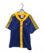 adidas Originalsアディダスオリジナル）の古着「アディカラー クラシックス+ 半袖シャツ」｜ネイビー