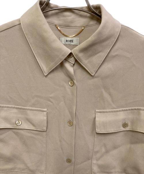 ROPE（ロペ）ROPE (ロペ) とろみドライタッチシャツワンピース ベージュ サイズ:SIZE 38の古着・服飾アイテム