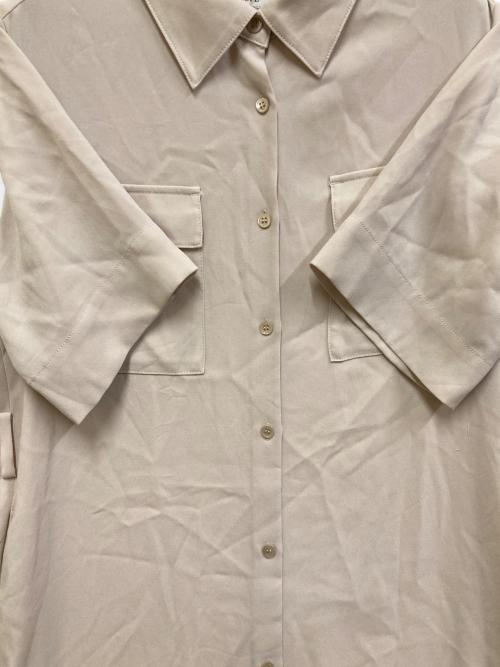 ROPE（ロペ）ROPE (ロペ) とろみドライタッチシャツワンピース ベージュ サイズ:SIZE 38の古着・服飾アイテム