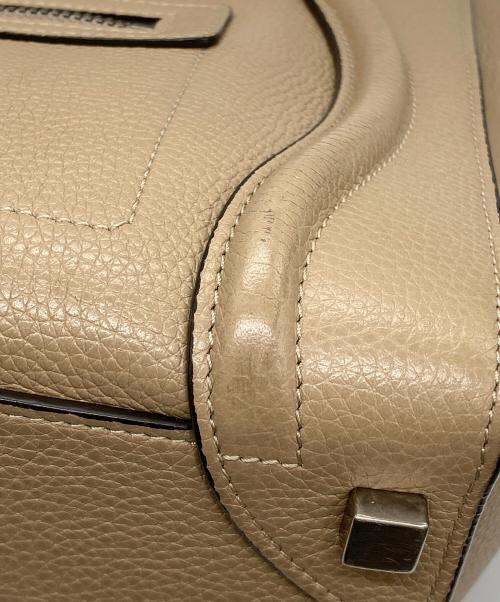 CELINE（セリーヌ）CELINE (セリーヌ) ラゲージ マイクロショッパーハンドバッグ ベージュの古着・服飾アイテム