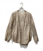 SKALL STUDIOスカル スタジオ）の古着「ギャザーブラウス」｜ベージュ