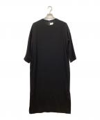 NO CONTROL AIRノーコントロールエアー）の古着「ライトクレープダブルクロスロングワンピース」｜ブラック