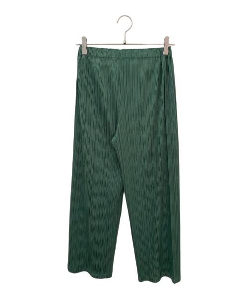 PLEATS PLEASE（プリーツプリーズ）PLEATS PLEASE (プリーツプリーズ) ストレートパンツ グリーン サイズ:3の古着・服飾アイテム