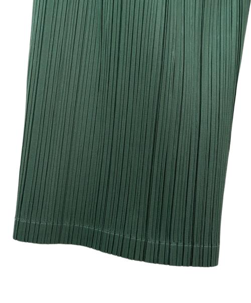 PLEATS PLEASE（プリーツプリーズ）PLEATS PLEASE (プリーツプリーズ) ストレートパンツ グリーン サイズ:3の古着・服飾アイテム