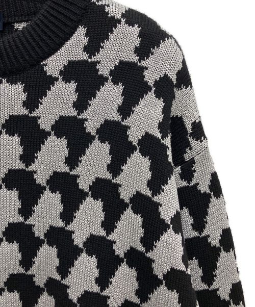 LOUIS VUITTON（ルイ ヴィトン）LOUIS VUITTON (ルイ ヴィトン) ルレックスジャガードLVサークルクルーネックニット ブラック サイズ:Mの古着・服飾アイテム