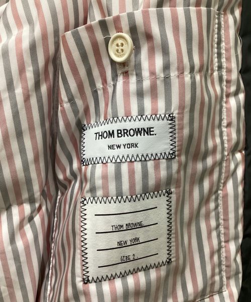 THOM BROWNE. NEW YORK（トムブラウン ニューヨーク）THOM BROWNE. NEW YORK (トムブラウンニューヨーク) 4BARパデッドジャケット グレー サイズ:2の古着・服飾アイテム