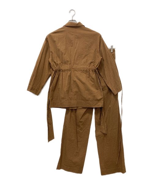 styling/（スタイリング）styling/ (スタイリング) ベルテッドスーツジャケットパンツセット ブラウンの古着・服飾アイテム