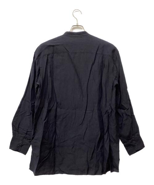 pheeta（フィータ）pheeta (フィータ) バンドカラープリーツシャツ ブラック サイズ:2の古着・服飾アイテム