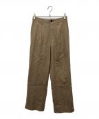 Spick and Spanスピック＆スパン）の古着「ハイブリッドダブルクロスワンタックパンツ」｜ブラウン
