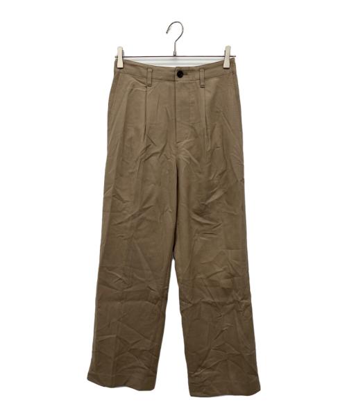 Spick and Span（スピック＆スパン）Spick and Span (スピック＆スパン) ハイブリッドダブルクロスワンタックパンツ ブラウン サイズ:38の古着・服飾アイテム