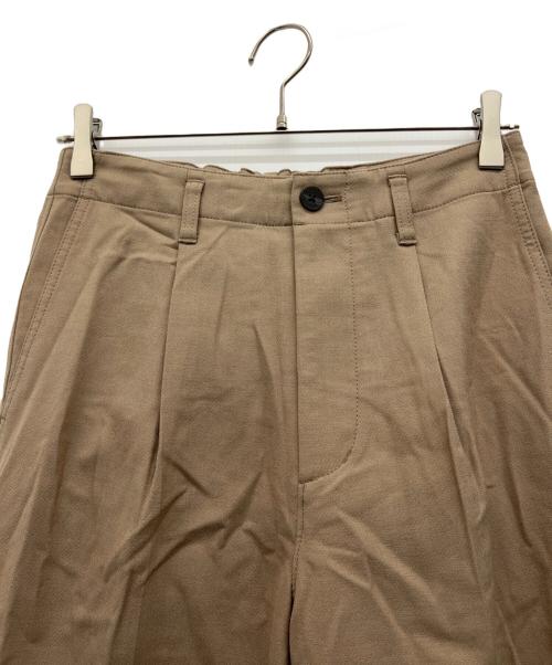 Spick and Span（スピック＆スパン）Spick and Span (スピック＆スパン) ハイブリッドダブルクロスワンタックパンツ ブラウン サイズ:38の古着・服飾アイテム