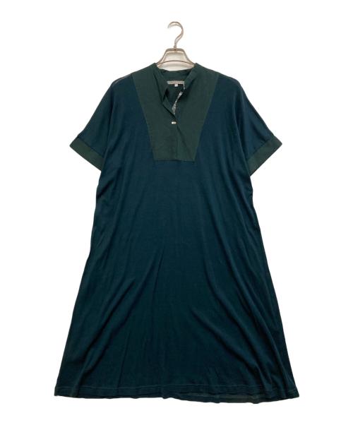 Pao.de.lo（パオデロ）Pao.de.lo (パオデロ) NAOSフライス布帛切替ワンピース グリーン サイズ:SIZE 1 未使用品の古着・服飾アイテム