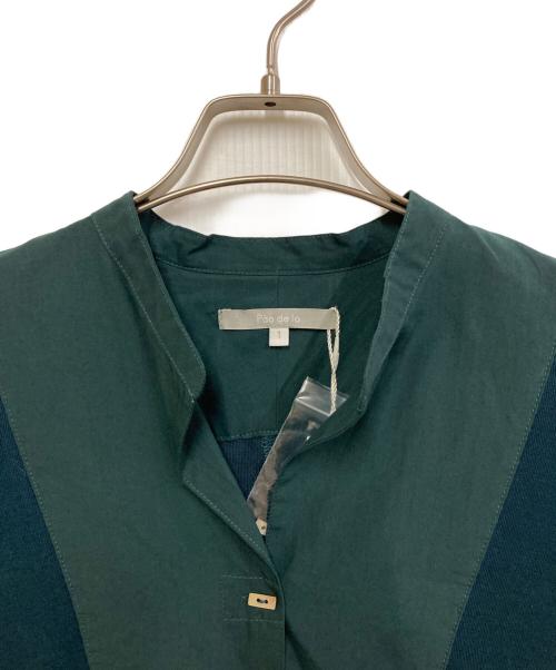 Pao.de.lo（パオデロ）Pao.de.lo (パオデロ) NAOSフライス布帛切替ワンピース グリーン サイズ:SIZE 1 未使用品の古着・服飾アイテム