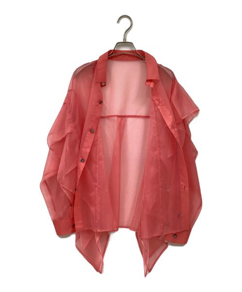 HeRIN.CYE（ヘリンドットサイ）HeRIN.CYE (ヘリンドットサイ) Many frill big sheer shirt ピンク サイズ:FREE 未使用品の古着・服飾アイテム