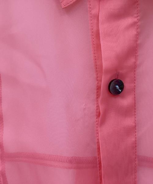 HeRIN.CYE（ヘリンドットサイ）HeRIN.CYE (ヘリンドットサイ) Many frill big sheer shirt ピンク サイズ:FREE 未使用品の古着・服飾アイテム