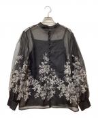 Ameriアメリ）の古着「2WAYハゼフラワーブラウス」｜ブラック