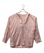 loomerルーマー）の古着「Botaical dye Line Hoodie」｜ピンク