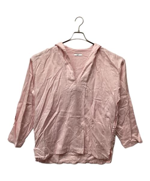 loomer（ルーマー）loomer (ルーマー) Botaical dye Line Hoodie ピンク サイズ: Freeの古着・服飾アイテム