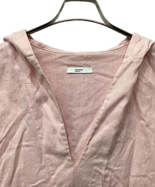 loomer（ルーマー）loomer (ルーマー) Botaical dye Line Hoodie ピンク サイズ: Freeの古着・服飾アイテム