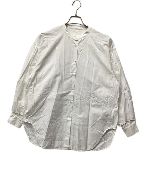 SEEALL（シーオール）SEEALL (シーオール) NO COLLAR SHIRTS ホワイト サイズ:38の古着・服飾アイテム