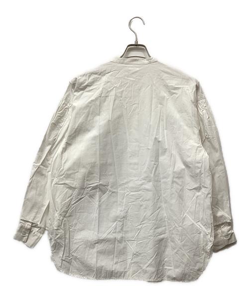 SEEALL（シーオール）SEEALL (シーオール) NO COLLAR SHIRTS ホワイト サイズ:38の古着・服飾アイテム