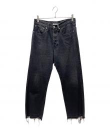 ES:S（エス）の古着「CINCH BACK BAGGY JEANS」｜ブラック