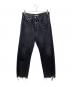 ES:S（エス）の古着「CINCH BACK BAGGY JEANS」｜ブラック