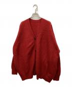 journal standard luxeジャーナルスタンダード ラックス）の古着「メリノボイルVネックカーディガン」｜レッド