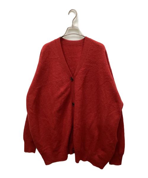 journal standard luxe（ジャーナルスタンダード ラックス）journal standard luxe (ジャーナルスタンダード ラックス) メリノボイルVネックカーディガン レッド サイズ:表記無しの古着・服飾アイテム