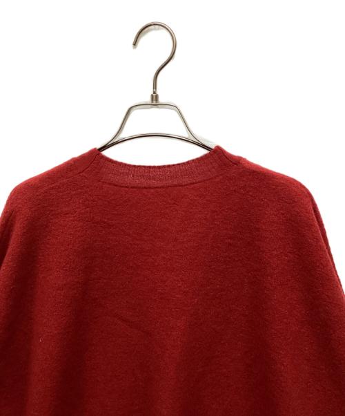 journal standard luxe（ジャーナルスタンダード ラックス）journal standard luxe (ジャーナルスタンダード ラックス) メリノボイルVネックカーディガン レッド サイズ:表記無しの古着・服飾アイテム