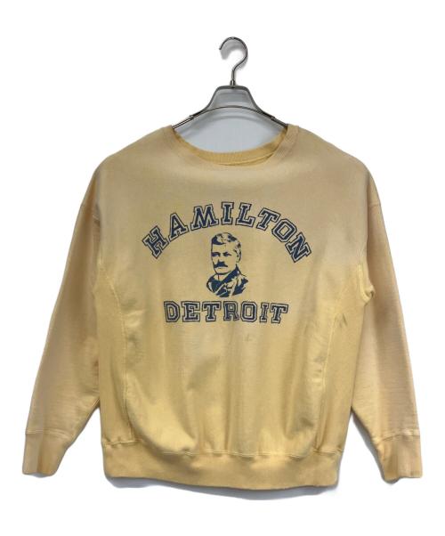 BOWWOW（バウワウ）BOWWOW (バウワウ) HAMILTON SWEAT SHIRT イエロー サイズ:Mの古着・服飾アイテム