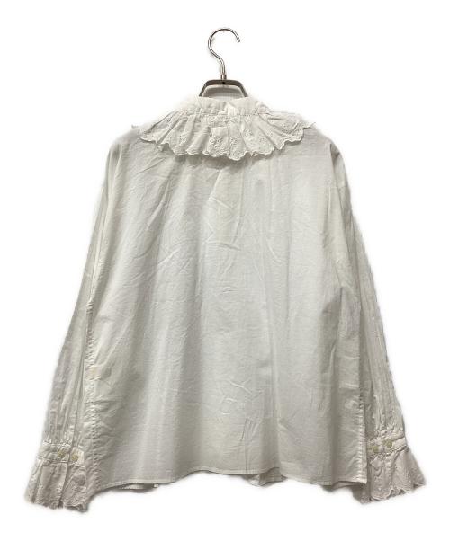 BEAMS BOY（ビームスボーイ）BEAMS BOY (ビームスボーイ) ピンタック フリル シャツ ホワイト サイズ:不明の古着・服飾アイテム