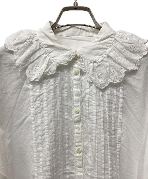 BEAMS BOY（ビームスボーイ）BEAMS BOY (ビームスボーイ) ピンタック フリル シャツ ホワイト サイズ:不明の古着・服飾アイテム